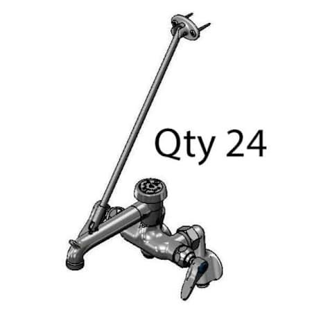 T and S Brass Wall Mounted Utility Faucet Chrome Plated
