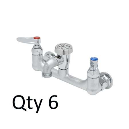 T and S Brass Wall Mounted Utility Faucet Chrome Plated