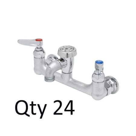 T and S Brass Wall Mounted Utility Faucet Chrome Plated
