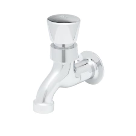 T and S Brass Sill Faucet, 1/2" NPT Female Inlet, Metering Cartridge, Plain-End Outlet Chrome