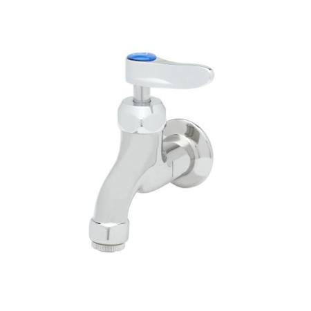 T and S Brass 5.54 GPM Wall Mounted Single Handle Utility Faucet with Metal Handles Chrome Plated