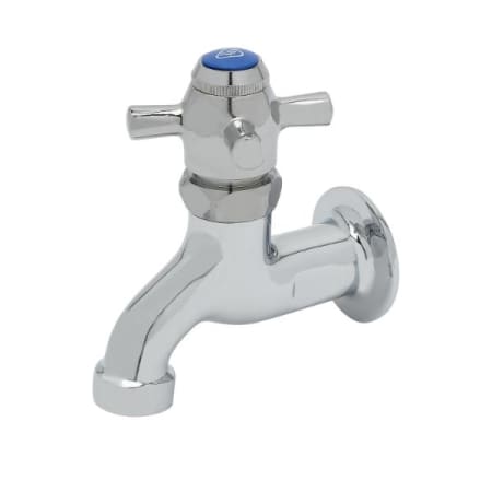 T and S Brass Sill Faucet, Self-Closing, 1/2" NPT Female Inlet, 3-7/8" Wall to Center of Spout Chrome