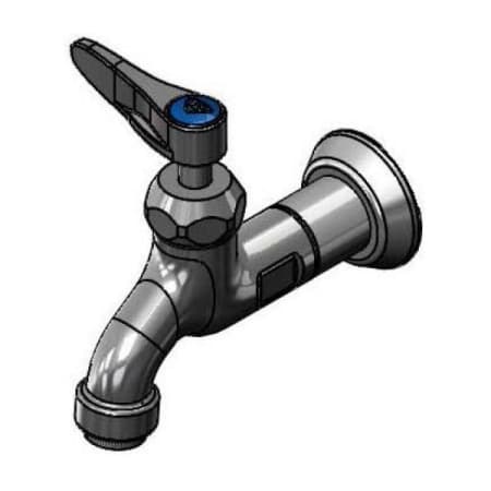T and S Brass 5.54 GPM Wall Mounted Single Handle Utility Faucet with Metal Handles Chrome Plated