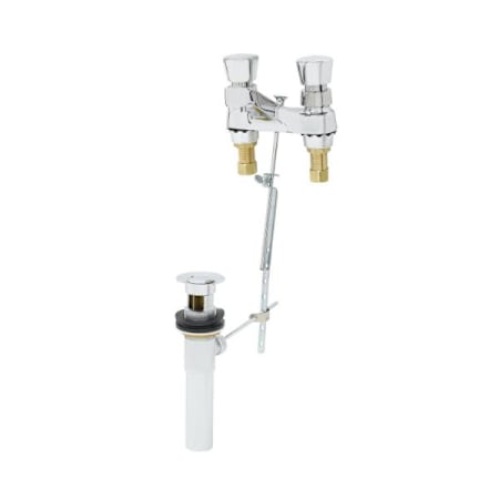 T and S Brass Centerset Metering Faucet Chrome Plated