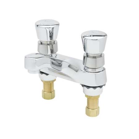 T and S Brass Centerset Metering Faucet Chrome Plated