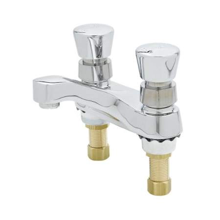 T and S Brass Centerset Metering Faucet Chrome Plated