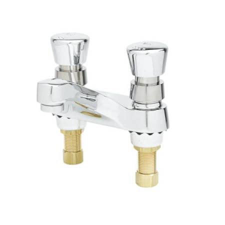 T and S Brass Centerset Metering Faucet Chrome Plated