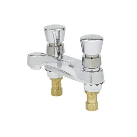 T and S Brass Centerset Metering Faucet Chrome Plated