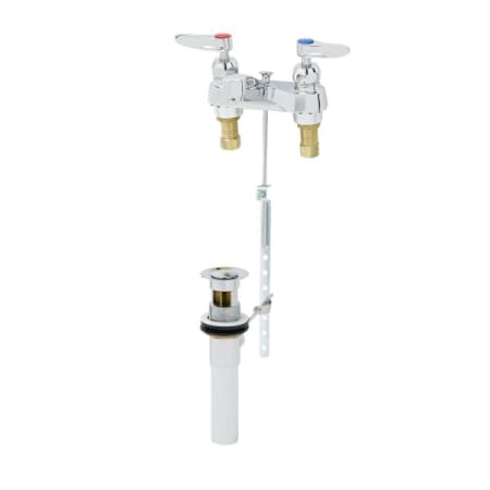 T and S Brass 2.20 GPM Centerset Bathroom Faucet with Pop-Up Drain Assembly Chrome Plated