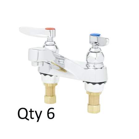 T and S Brass 2.20 GPM Centerset Bathroom Faucet Chrome Plated