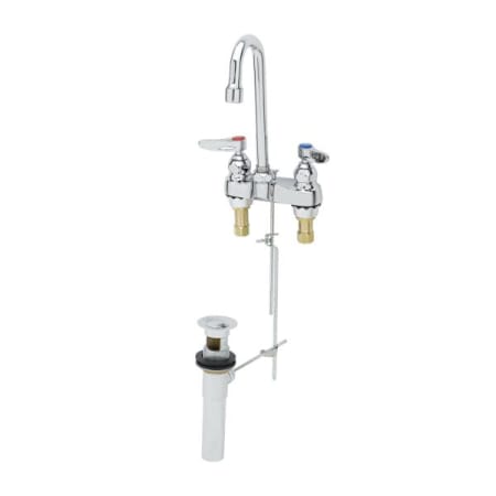 T and S Brass 2.20 GPM Centerset Bathroom Faucet with Pop-Up Drain Assembly Chrome Plated