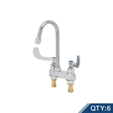 T and S Brass 2.20 GPM Centerset Bathroom Faucet Chrome Plated