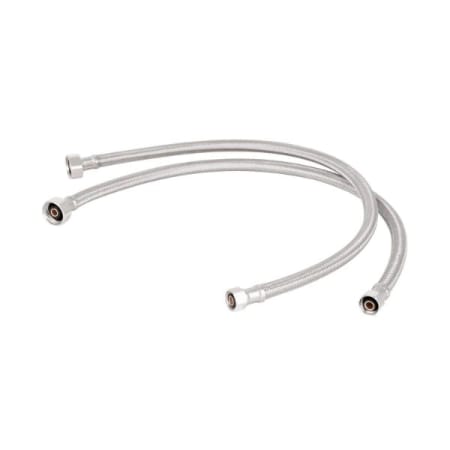 T and S Brass 24" Inlet Supply Hoses (3/8" Compression x 1/2" NPSM Female) Brushed Stainless Steel