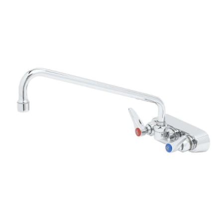 T and S Brass Double Handle 3.5" Wall Mounted Food Service Faucet Chrome Plated