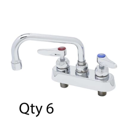 T and S Brass Double Handle 4" Deck Mounted Food Service Faucet Chrome Plated