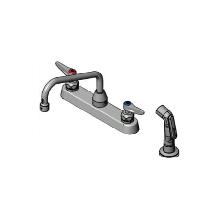 T and S Brass 2.20 GPM Widespread Kitchen Faucet Chrome Plated