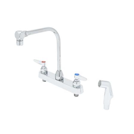 T and S Brass 2.20 GPM Widespread Kitchen Faucet Chrome Plated