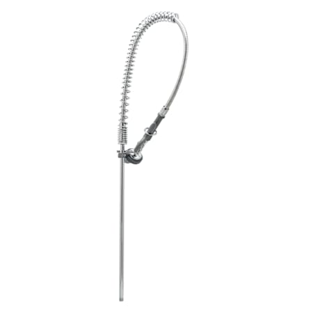 T and S Brass Pre-Rinse Assembly with 44" Stainless Steel Hose, 1.15 GPM Self-Closing Squeeze Valve and 6" Wall Bracket Chrome