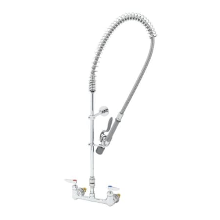 T and S Brass Pre-Rinse 8" Wall Mounted Food Service Faucet Chrome Plated
