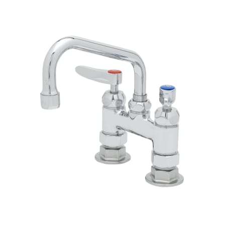 T and S Brass 9.8 GPM Deck Mounted Bridge Mixing Faucet - Includes Lever Handles Chrome