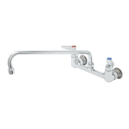 T and S Brass 14.53 GPM Wall Mounted Widespread Pot Filler Chrome Plated