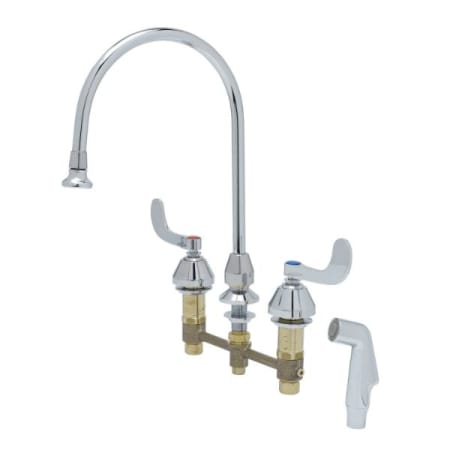 T and S Brass Deck Mounted Brass Utility Sink Chrome
