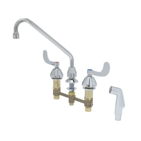 T and S Brass 2.20 GPM Widespread Kitchen Faucet Chrome Plated