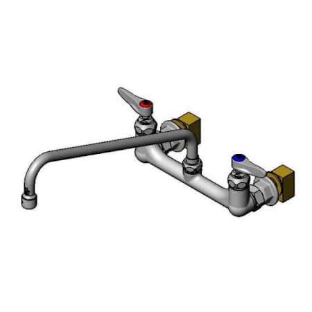 T and S Brass 23.09 GPM Wall Mounted Widespread Pot Filler Chrome Plated