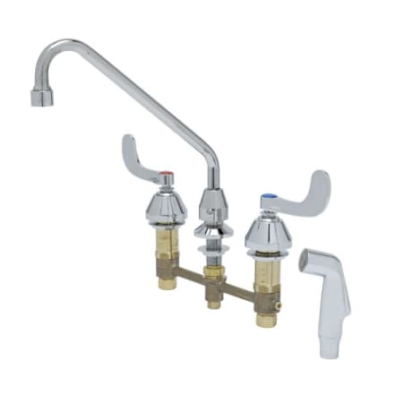 T and S Brass 2.20 GPM Widespread Kitchen Faucet Chrome Plated