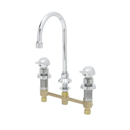 T and S Brass Widespread Metering Faucet Chrome Plated