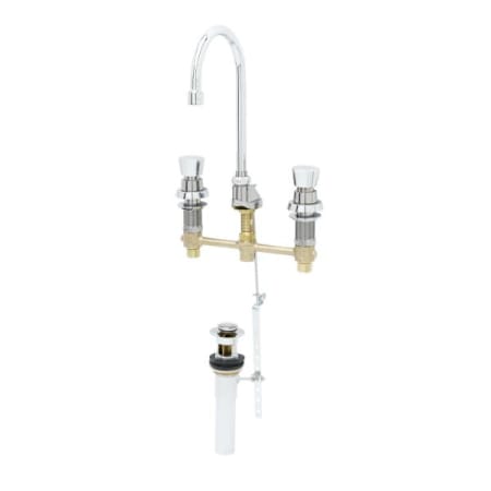 T and S Brass Widespread Metering Faucet Chrome Plated