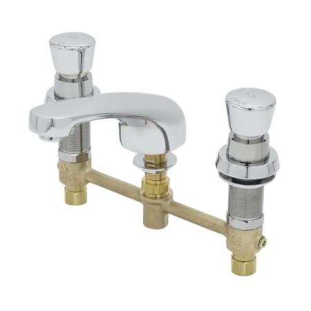T and S Brass Easyinstall Concealed Widespread with Push-Down Metering, Lavatory Spout with 0.5 GPM Outlet Chrome