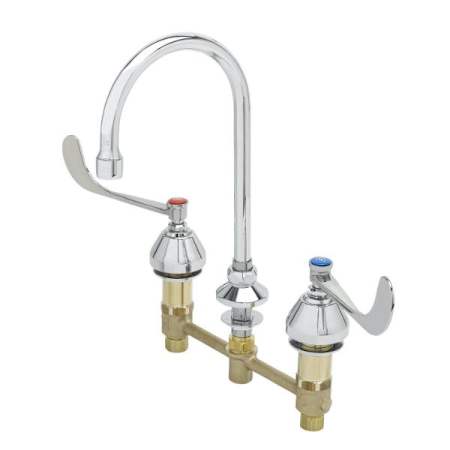 T and S Brass 0.5 GPM Widespread Bathroom Faucet Chrome Plated