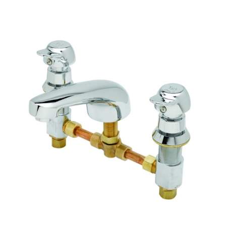 T and S Brass Widespread Metering Faucet Chrome Plated