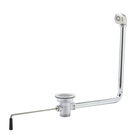 T and S Brass 3-1/2" Waste Drain Valve with 2" Overflow, Twist Handle and 2" NPT x 1-1/2" NPT Male Adapter Stainless Steel