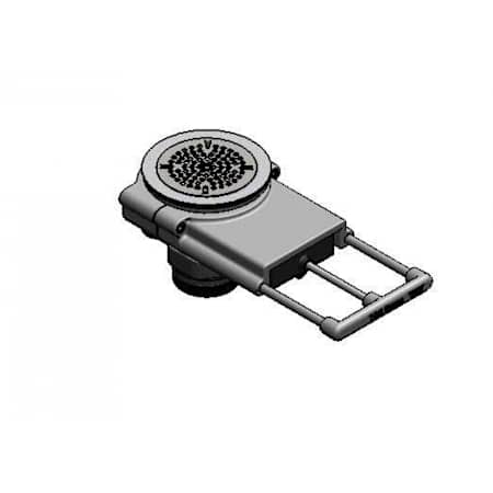 T and S Brass 4-7/16" Modular Waste Drain Valve with Pull Handle and 2" NPT Male x 1-1/2" NPT Female Adapter N/A