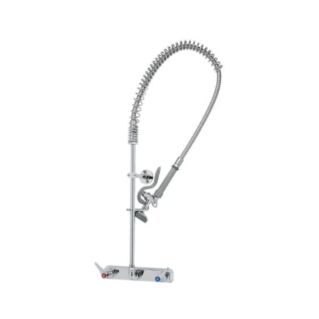 T and S Brass Pre-Rinse 8" Wall Mounted Food Service Faucet Chrome Plated