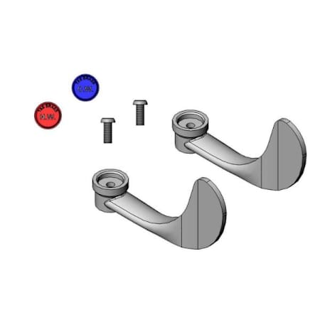 T and S Brass Part Kit for 4" Wrist-Action Handles Chrome