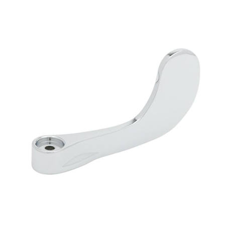 T and S Brass 4" Wrist-Action Handle with Anti-Microbial Coating, Blank (New-Style) (Index & Screw Not Included) Polished Chrome