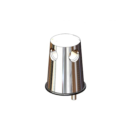 T and S Brass 3" Gas Turret with Vandal Resistant Pin and Two Outlets Chrome