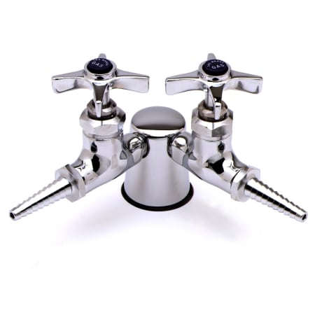 T and S Brass Laboratory Turret with Two Gas Stops at 180* Chrome