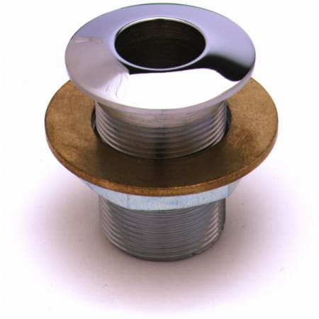 T and S Brass Flush Plate Assembly, Crowned Top, Lock Nut and Washer Polished Chrome
