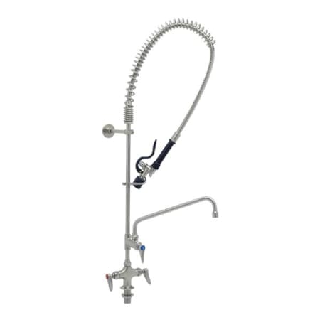 T and S Brass Ever Steel Pre-Rinse Deck Mounted Food Service Faucet Brushed Stainless Steel