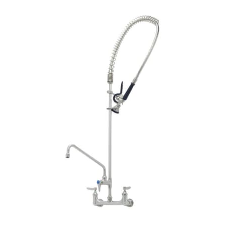 T and S Brass Ever Steel Pre-Rinse 8" Wall Mounted Food Service Faucet Brushed Stainless Steel