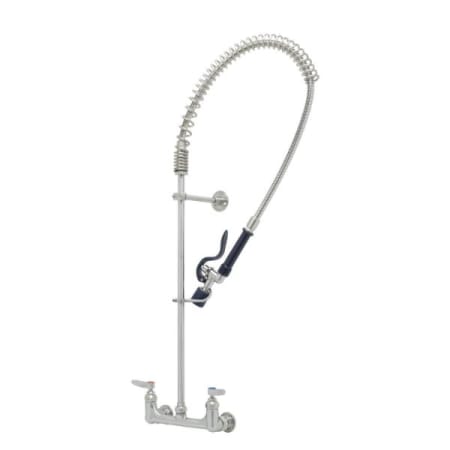 T and S Brass Ever Steel Pre-Rinse 8" Wall Mounted Food Service Faucet Brushed Stainless Steel