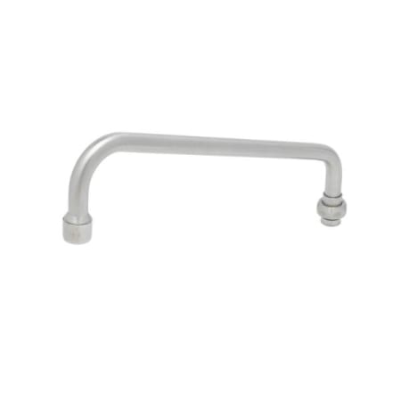 T and S Brass Stainless Steel 12" Swing Nozzle with Stream Regulator Outlet Brushed Stainless Steel