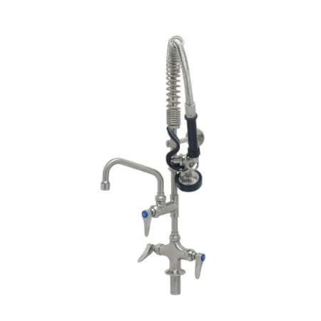 T and S Brass Ever Steel Pre-Rinse Deck Mounted Food Service Faucet Brushed Stainless Steel