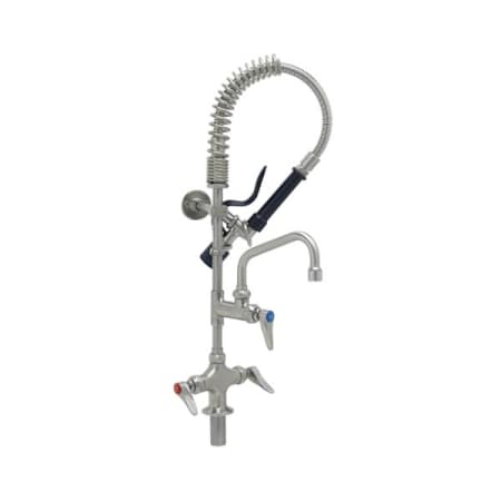 T and S Brass Ever Steel Pre-Rinse Deck Mounted Food Service Faucet Brushed Stainless Steel