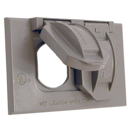 TayMac 4-9/16" Wide 1 Gang Flip Cover Gray