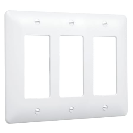 TayMac Masque 3 Gang Rocker / GFI Wall Plate White